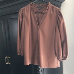 Faux leather top